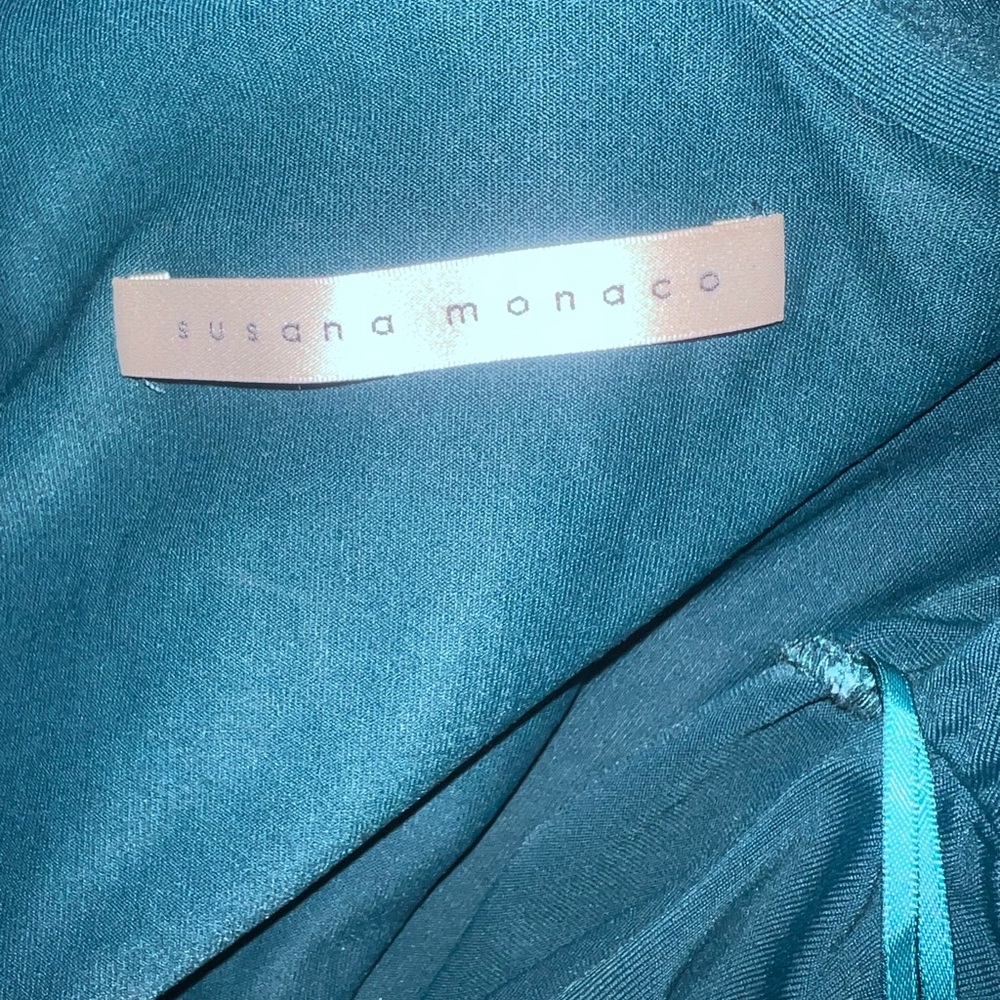 Susana Monaco Green One Shoulder Cocktail Dress - Picture 9 of 9